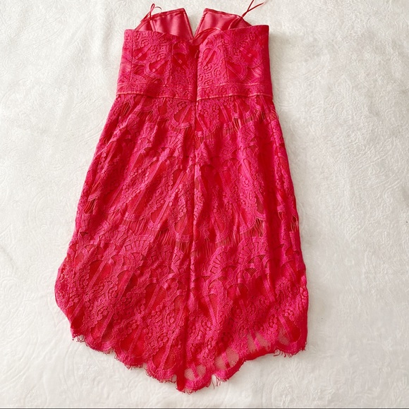 Adeyln Rae Lace Strapless Dress in Rose Pink - Picture 9 of 14